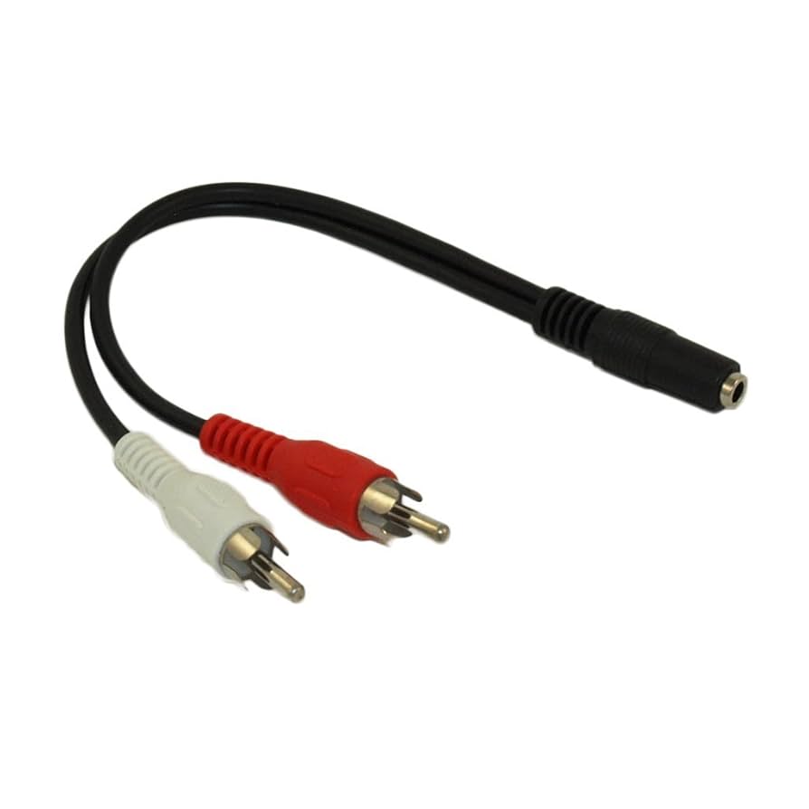 Amazon | Grandmart RCA変換ケーブル 3.5mmメス to 2RCAオス（赤